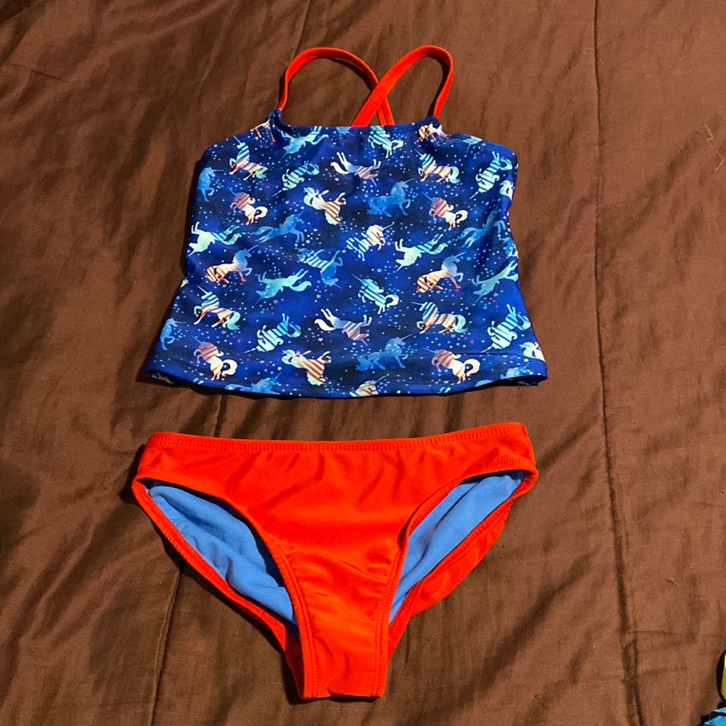 Girls Tankini By Wonder Nation Brand Euc
